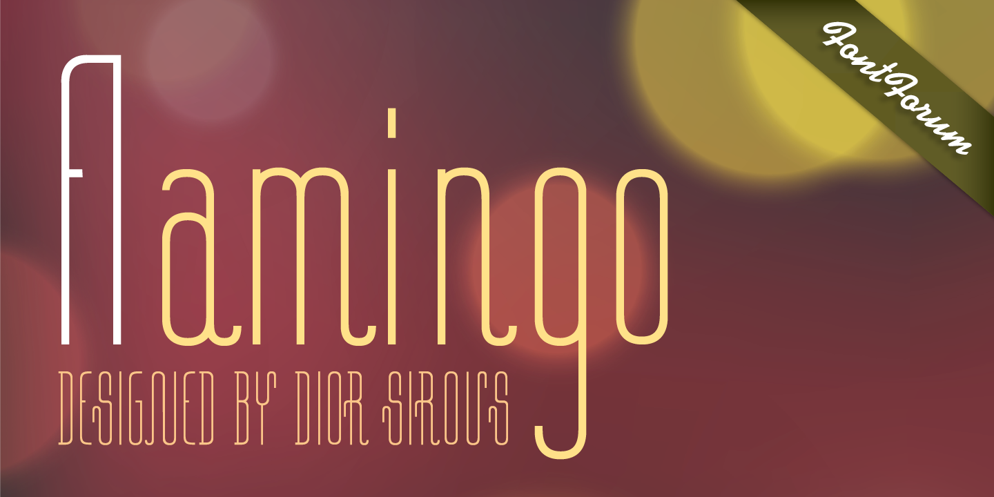 Пример шрифта Flamingo #1